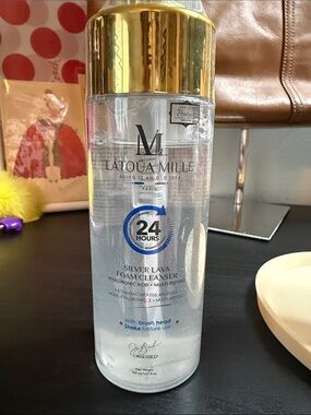 Latoua Mille NWT Silver Lava Foam Cleanser with Hyaluronic Acid and Peptides